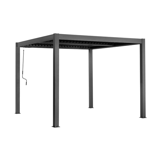 Elmont 3m x 3m Aluminium Pergola (Charcoal Grey)