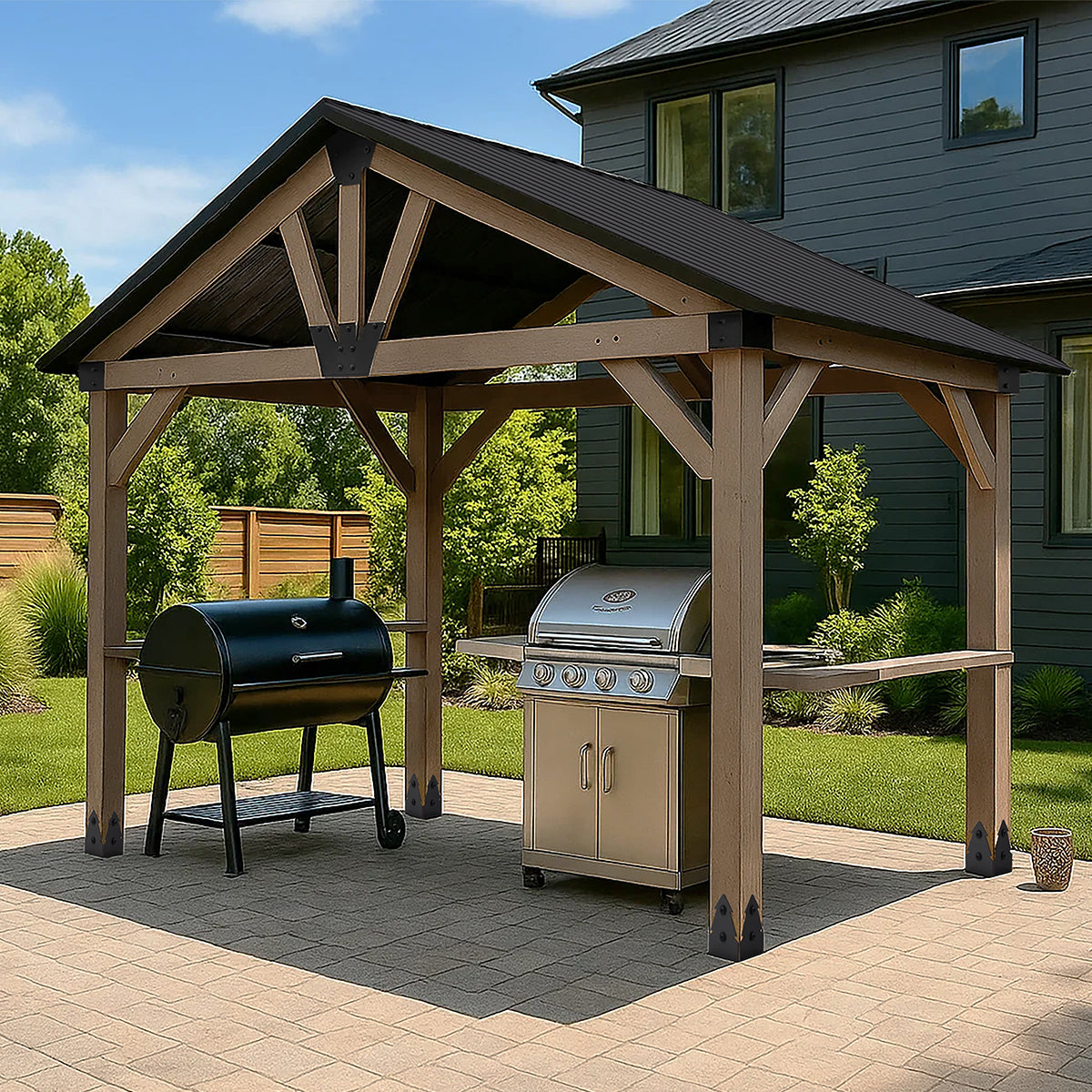 Oslo XL 3.6m x 2.4m BBQ/Grill Gazebo