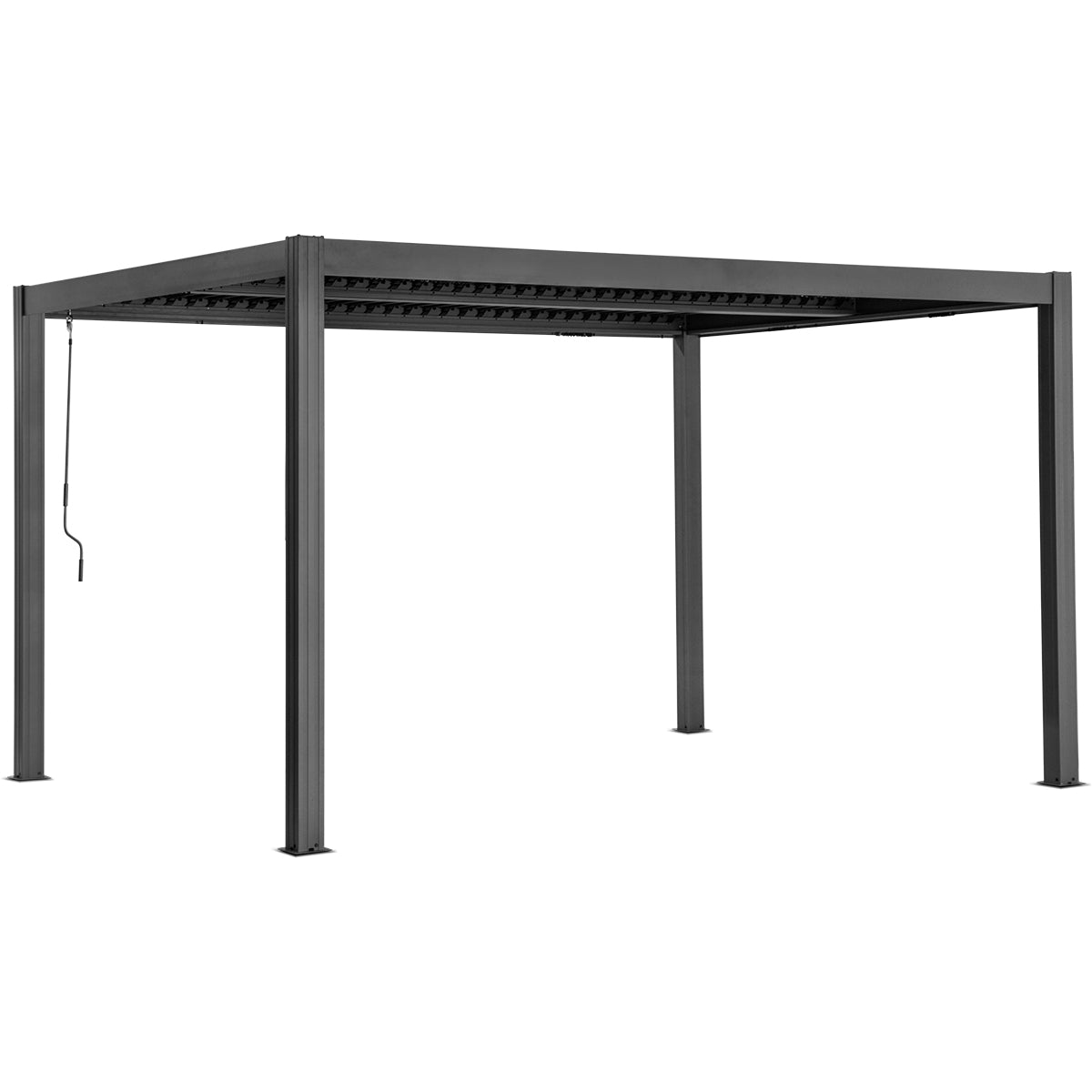 Elmont 3m x 4m Aluminium Pergola (Charcoal Grey)