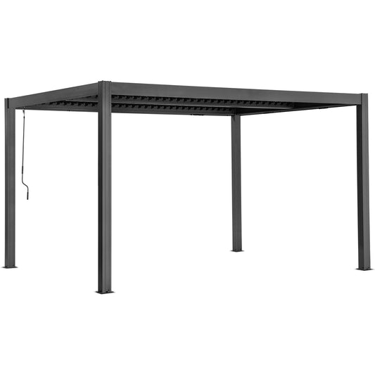 Elmont 3m x 4m Aluminium Pergola (Charcoal Grey)