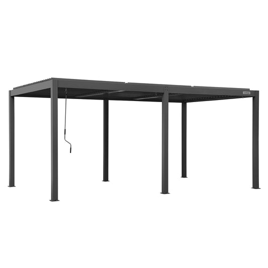 Elmont 3m x 5m Aluminium Pergola (Charcoal Grey)